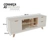 20 rack para tv ate 65 michigan com 2 gavetas e 4 nichos off white carvalho