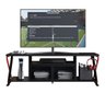 11 rack para tv 60 polegadas industrial gamer com rgb 2 portas preto mel