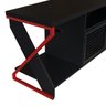 12 rack para tv 60 polegadas industrial gamer com rgb 2 portas preto mel