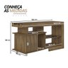 02 rack royal para tv 50 com 3 nichos e 1 porta amendoa off white