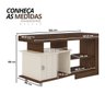 09 rack royal para tv 50 com 3 nichos e 1 porta amendoa off white
