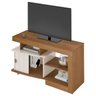 20 rack royal para tv 50 com 3 nichos e 1 porta amendoa off white