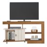21 rack royal para tv 50 com 3 nichos e 1 porta amendoa off white