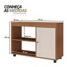 20 rack sala tv 42 sampa 2 nichos porta e prateleiras cinamomo off white