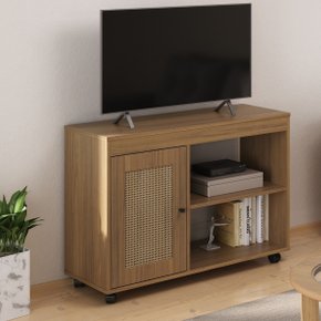 26 rack sala tv 42 sampa 2 nichos porta e prateleiras cinamomo off white