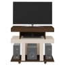 10 rack para tv 42 2 nichos e prateleira guaiba amendoa off white