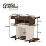 12 rack para tv 42 2 nichos e prateleira guaiba amendoa off white