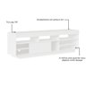 03 rack treviso para sala tv 75 com 6 nichos prateleira e porta branco