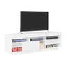 05 rack treviso para sala tv 75 com 6 nichos prateleira e porta branco