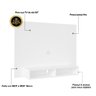 32 painel para tv 50 flash com nicho branco