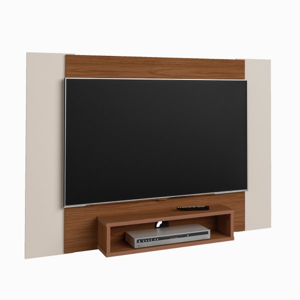 13 painel cine para tv 47 com nicho pinho off white
