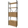 18 estante industrial alta 4 portas canela branco