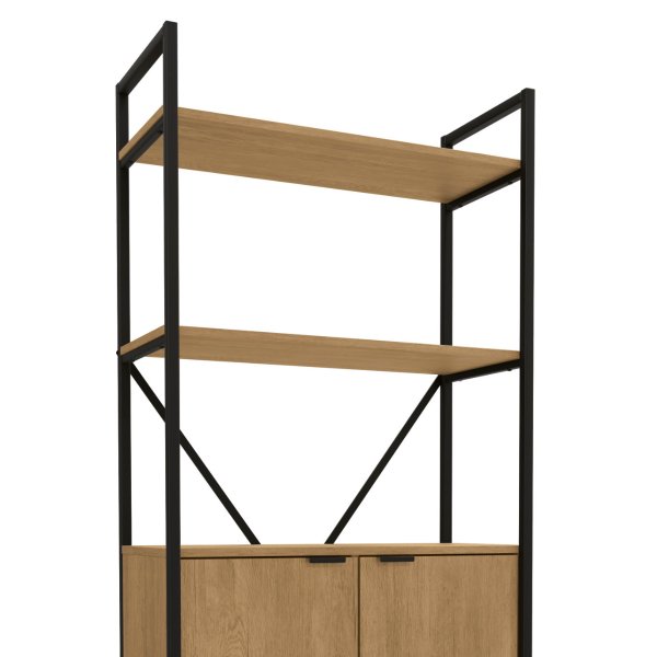 20 estante industrial alta 4 portas canela branco