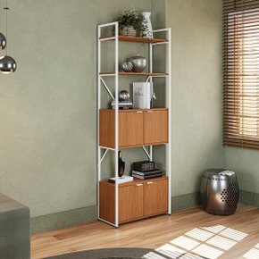 22 estante industrial alta 4 portas canela branco