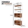 23 estante industrial alta 4 portas canela branco
