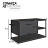09 gabinete para banheiro industrial suspenso com porta basculante grafite