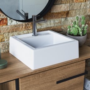 08 cuba lavatorio para gabinete de banheiro ametista branco