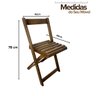 02 cadeira dobravel retratil de madeira mds