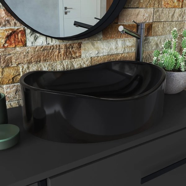 08 gabinete para banheiro suspenso industrial com cuba berlin preta