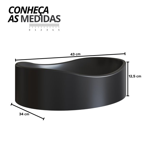 11 gabinete para banheiro suspenso industrial com cuba berlin preta