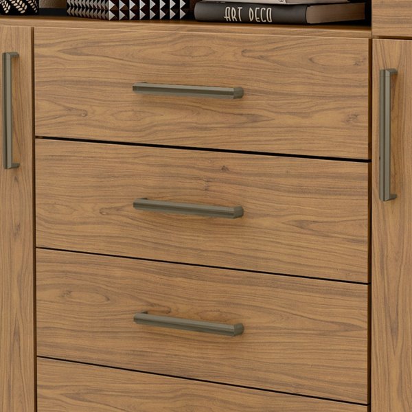 18 comoda para quarto 4 gavetas 2 portas oslo