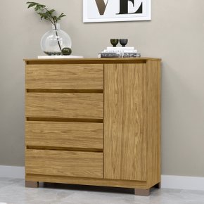 04 comoda para quarto com 4 gavetas e armario vega