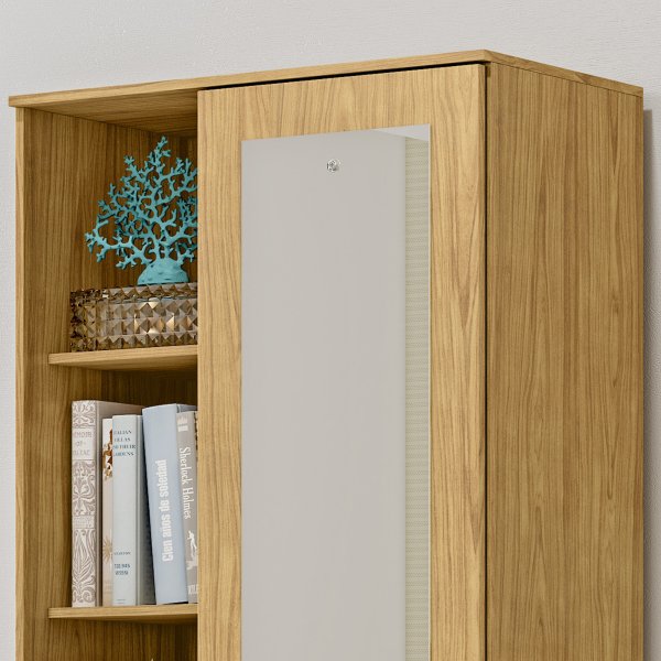 06 armario multiuso sapateira 2 portas com espelho lince