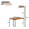 13 mesa dobravel retratil de parede 120x75
