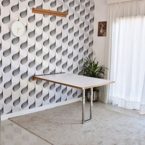 01 mesa dobravel retratil de parede inox 140x89