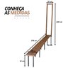 14 kit mesa dobravel retratil de parede 19 lugares com bancos 4 15m