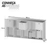 02 estante para livros e decoracao 7 nichos 3 caixas maia branco