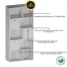 03 estante para livros e decoracao 7 nichos 3 caixas maia branco
