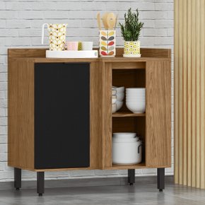 08 balcao de canto reto modulo de cozinha 1 porta toscana