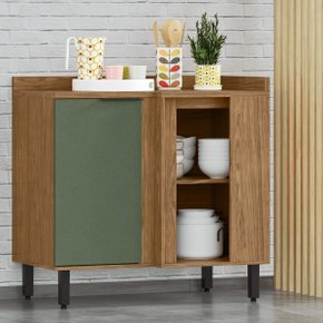 21 balcao de canto reto modulo de cozinha 1 porta toscana