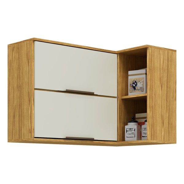 04 modulo de cozinha aereo de canto 2 portas 2 nichos verace