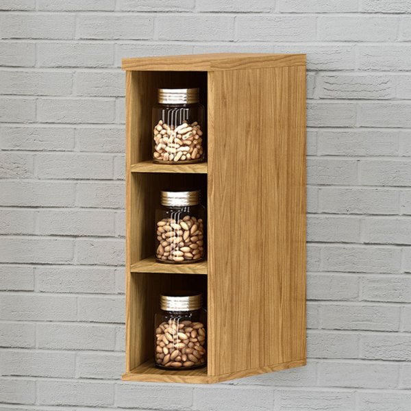 01 modulo de cozinha adega para balcao 3 nichos verace