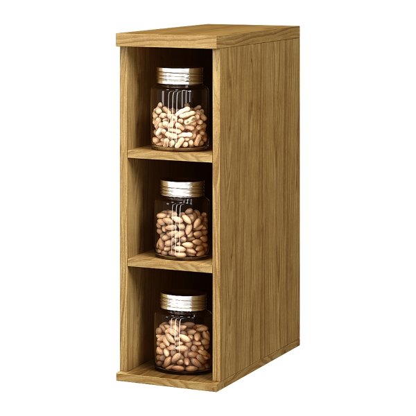 04 modulo de cozinha adega para balcao 3 nichos verace