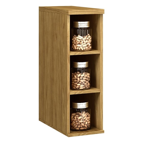 05 modulo de cozinha adega para balcao 3 nichos verace