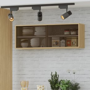 08 modulo aereo gabinete de vidro para cozinha 120cm gloria