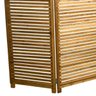04 biombo decorativo de madeira 4 folhas ripado sanfonado maju