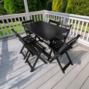 01 conjunto mesa dobravel 120x70 mdf com 6 cadeiras mds