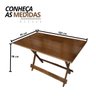 02 conjunto mesa dobravel 120x70 mdf com 4 cadeiras fpf imbuia