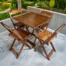 08 conjunto mesa dobravel 70x70 mdf com 4 cadeiras
