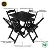 11 conjunto mesa dobravel 70x70 mdf com 4 cadeiras