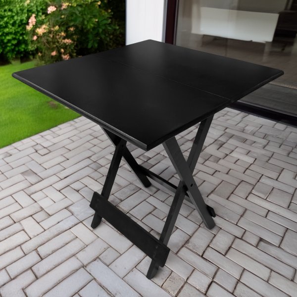 01 mesa dobravel 70x70 retratil de mdf preta