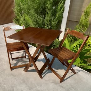 06 conjunto mesa dobravel 70x70 mdf com 2 cadeiras