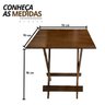 07 conjunto mesa dobravel 70x70 mdf com 2 cadeiras