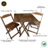 09 conjunto mesa dobravel 70x70 mdf com 2 cadeiras