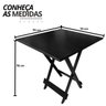 14 conjunto mesa dobravel 70x70 mdf com 2 cadeiras