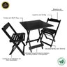 16 conjunto mesa dobravel 70x70 mdf com 2 cadeiras